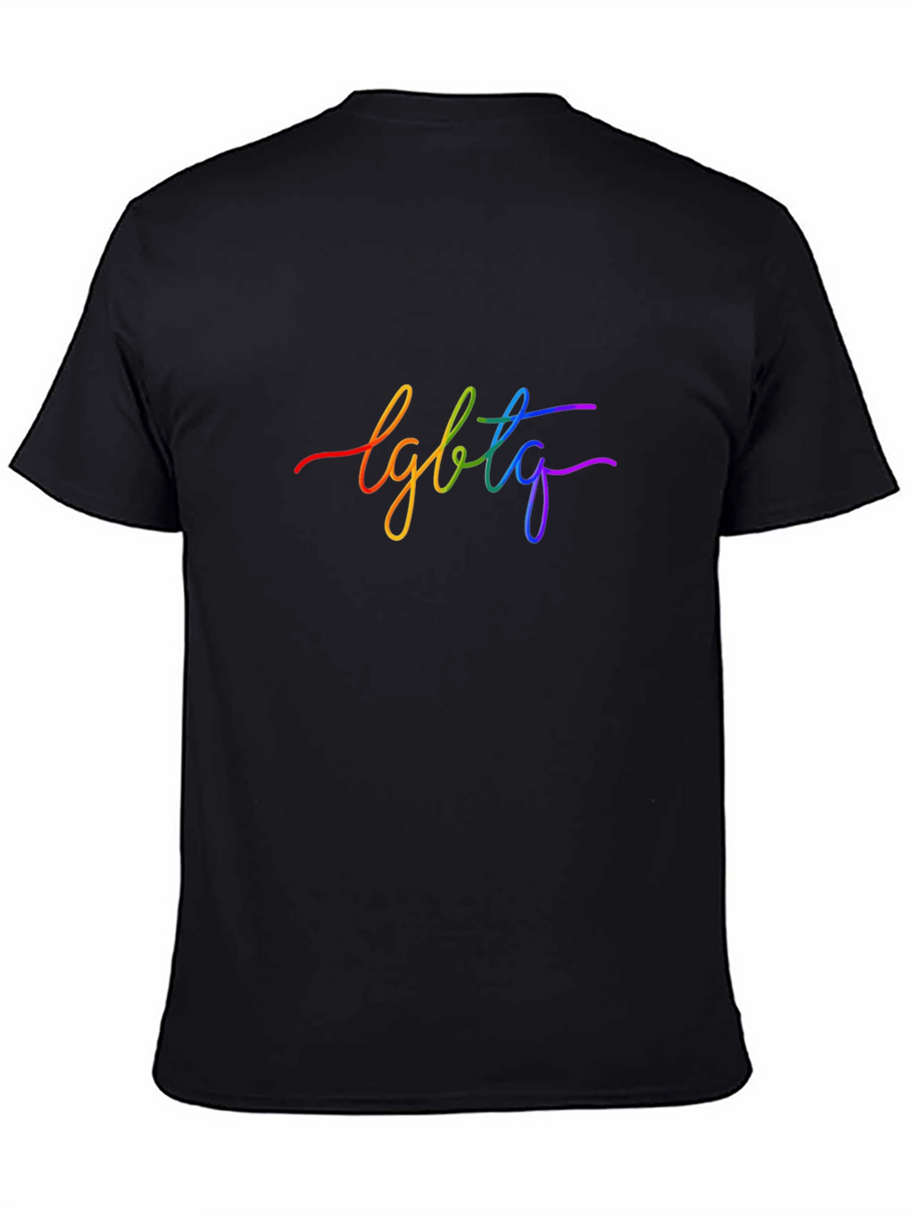 LGBTQ Rainbow Graphic Black T-Shirt