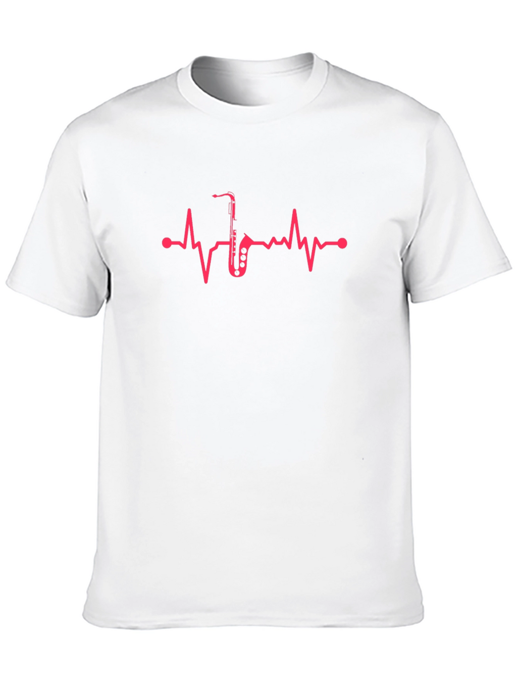 Saxophone Heartbeat Graphic Tee - Musician T-Shirt