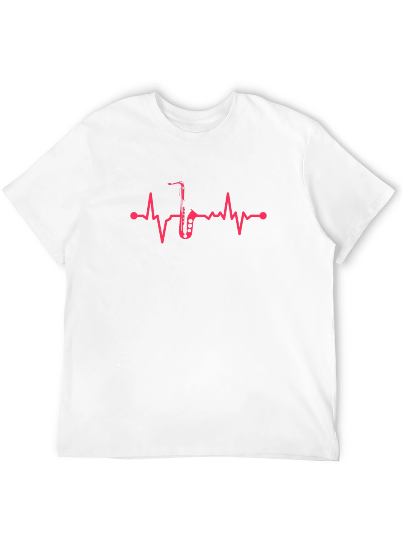 Saxophone Heartbeat Graphic Tee - Musician T-Shirt