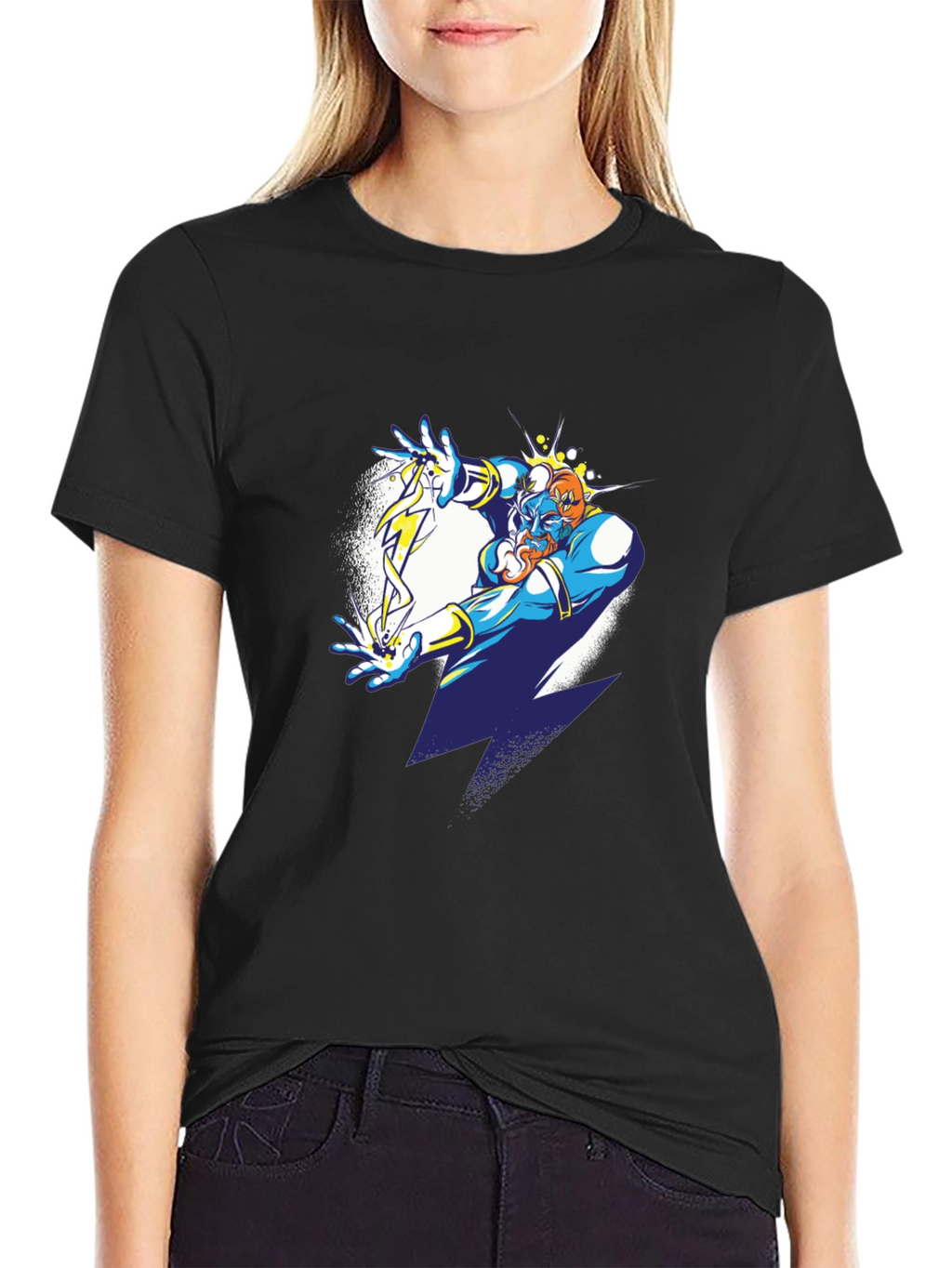 Electric Genie Graphic T-Shirt - Black Cotton Tee