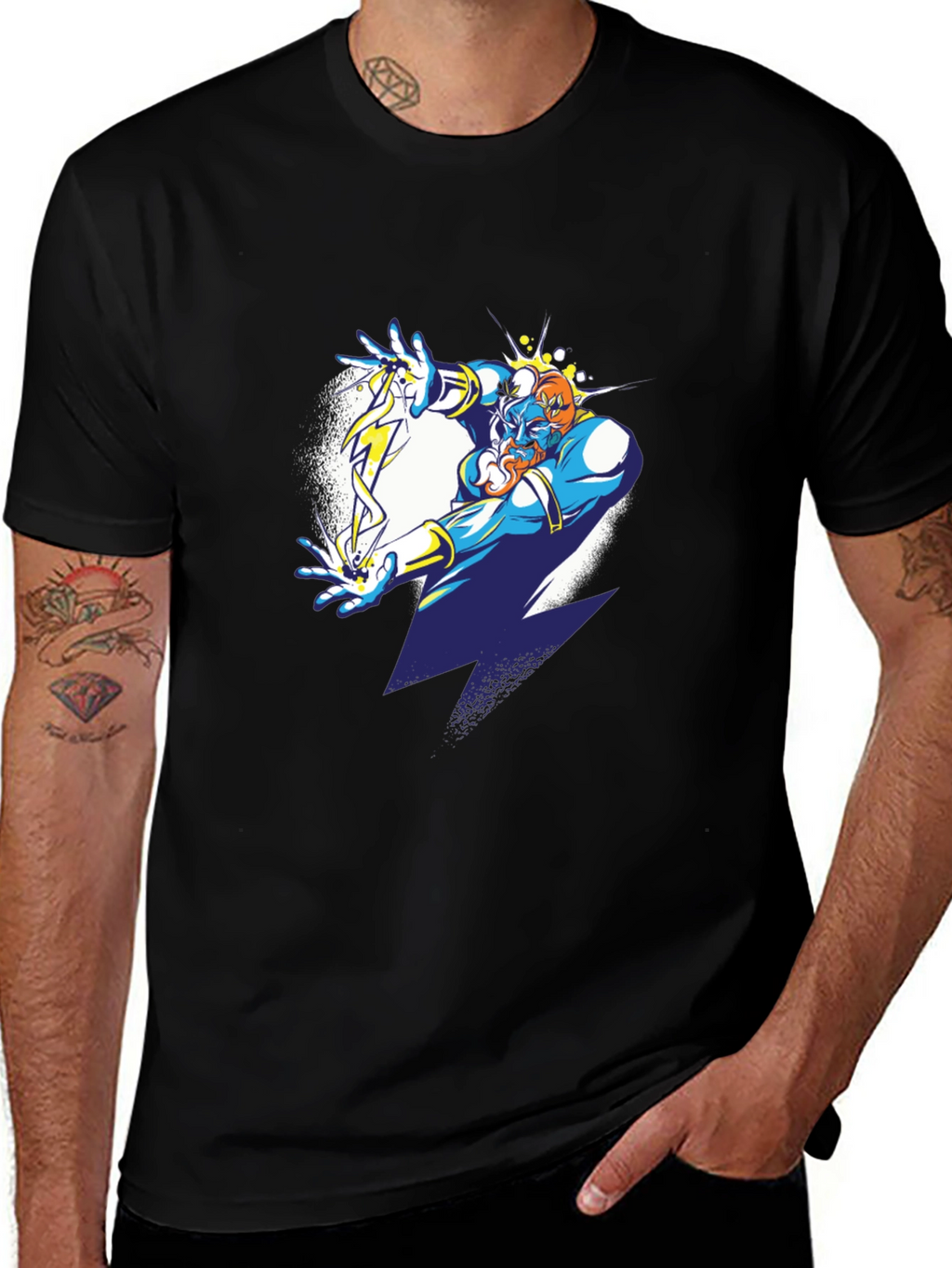 Electric Genie Graphic T-Shirt - Black Cotton Tee