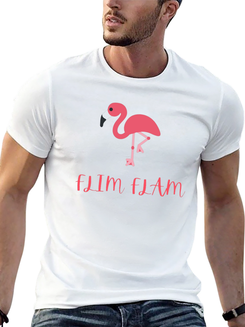 Flim Flam Flamingo Graphic T-Shirt