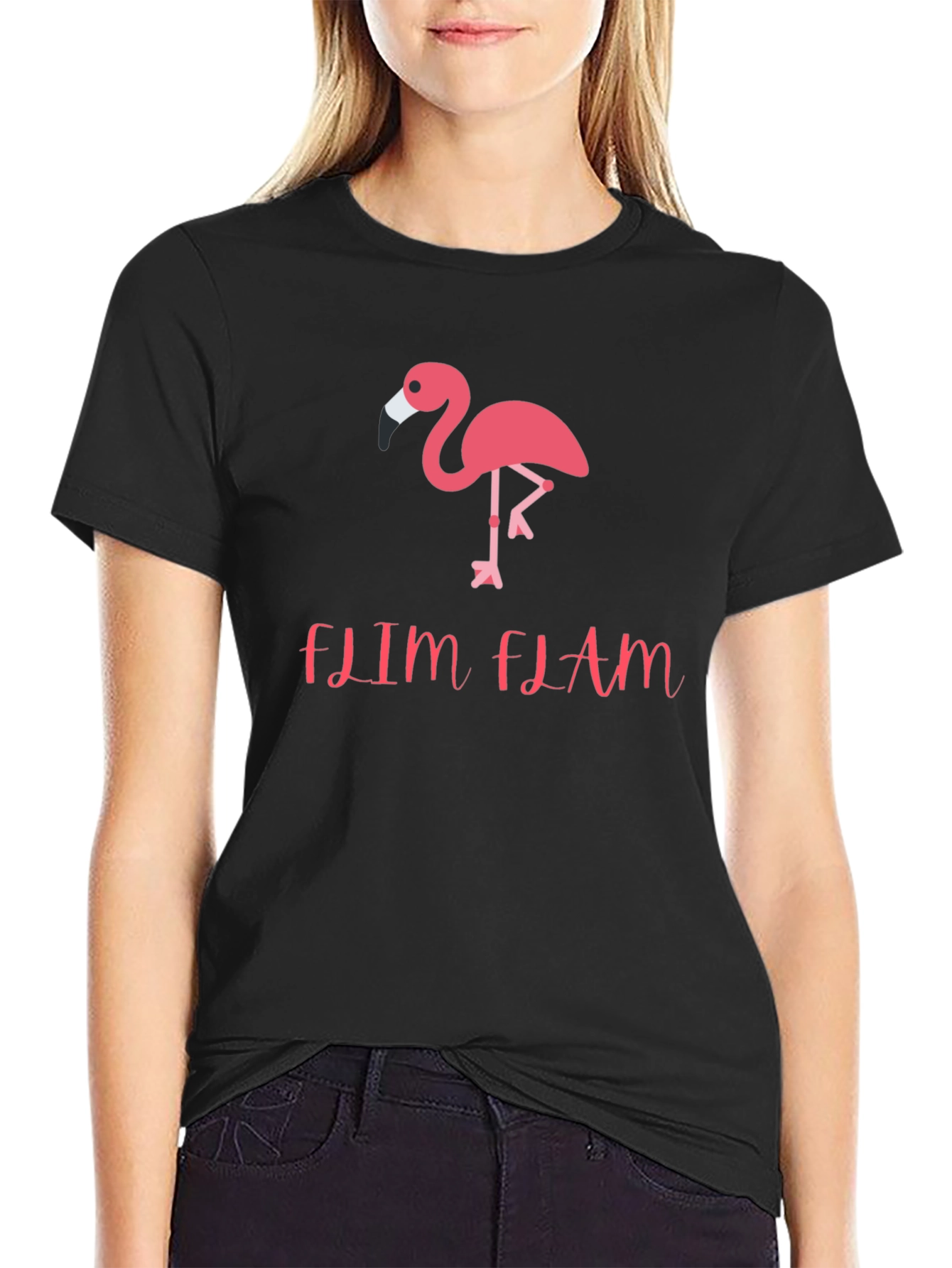 Flim Flam Flamingo Graphic T-Shirt