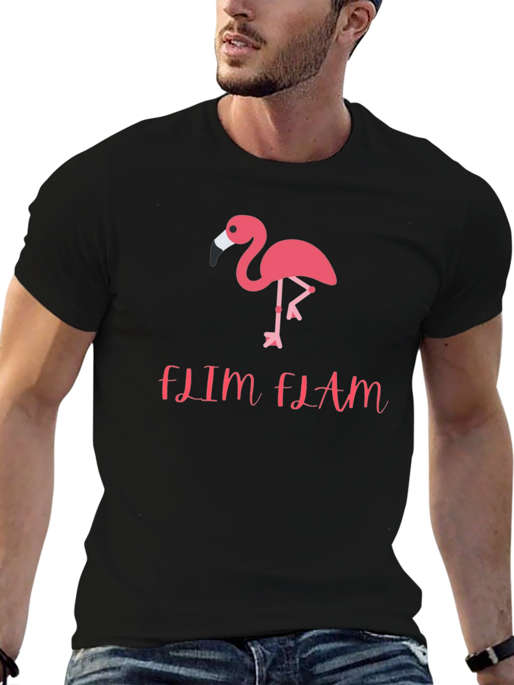 Flim Flam Flamingo Graphic T-Shirt