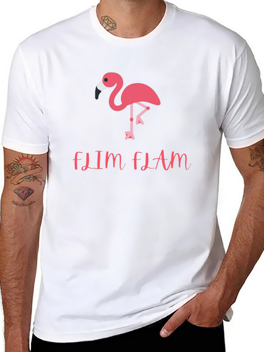 Flim Flam Flamingo Graphic T-Shirt