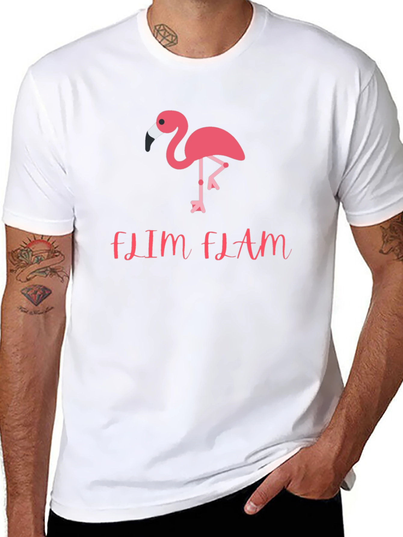 Flim Flam Flamingo Graphic T-Shirt