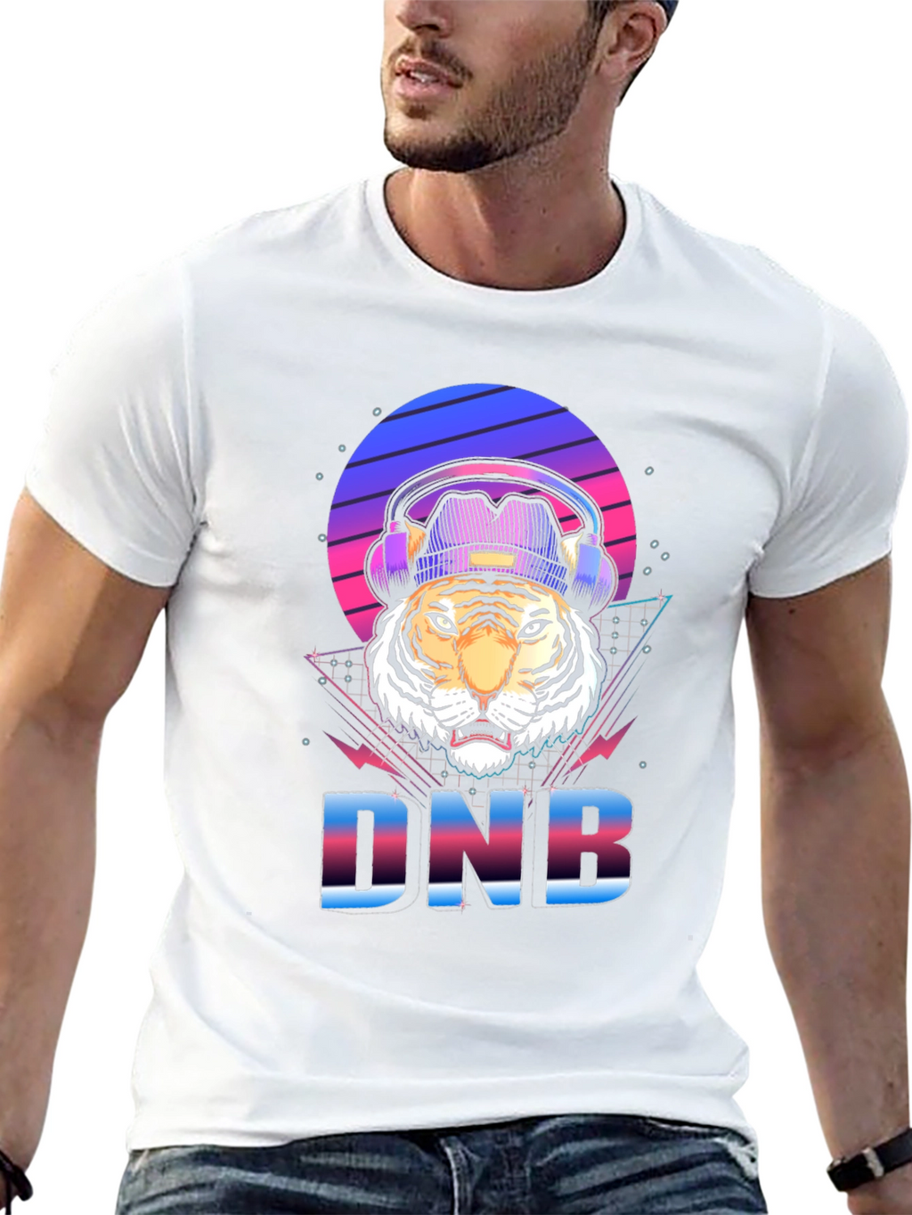 DNB Tiger Graphic T-Shirt EDM Rave Style