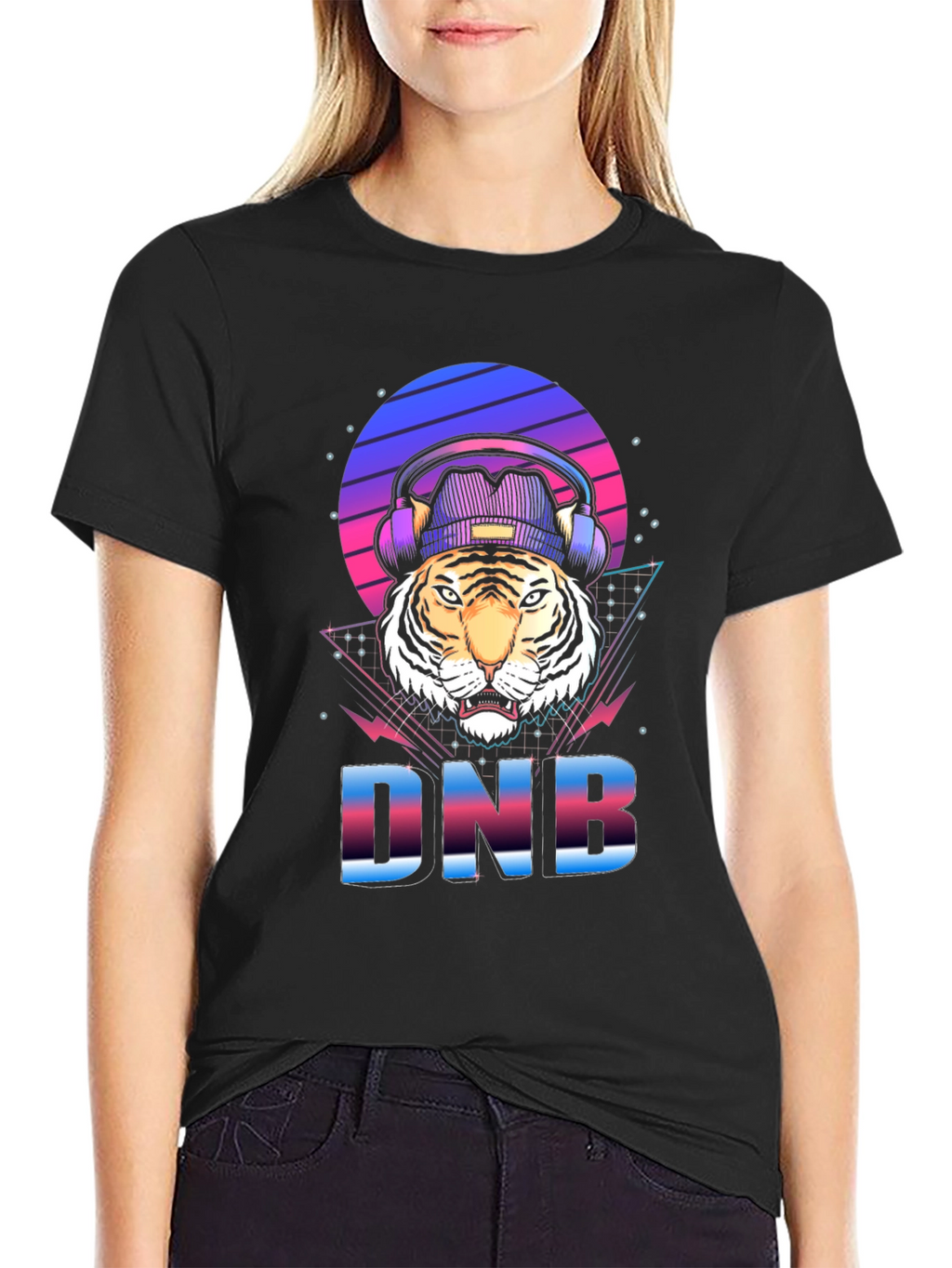 DNB Tiger Graphic T-Shirt EDM Rave Style