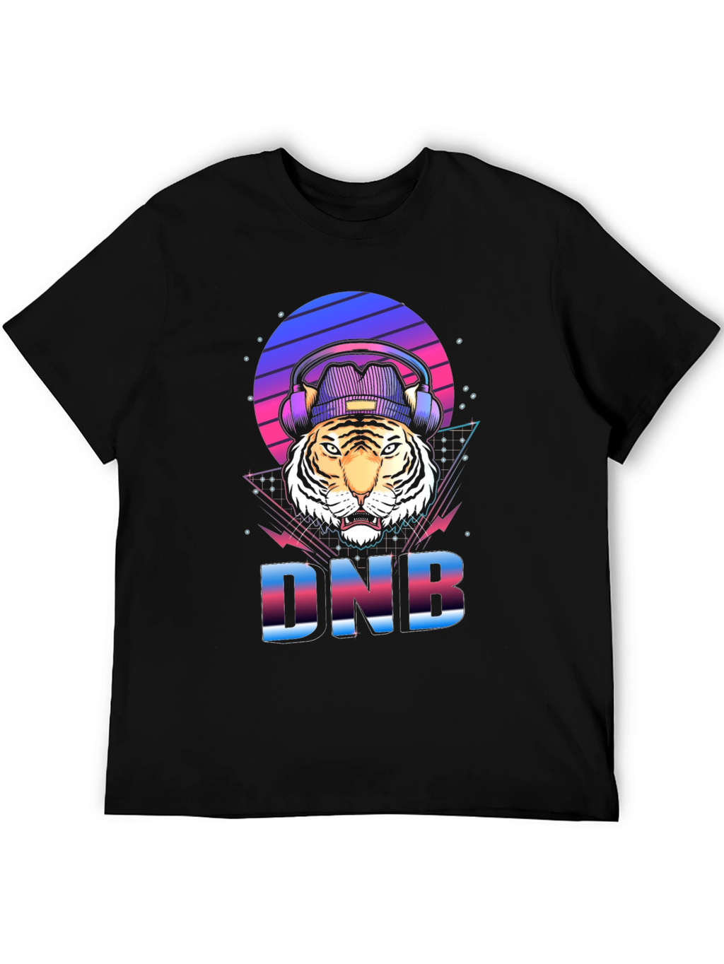 DNB Tiger Graphic T-Shirt EDM Rave Style
