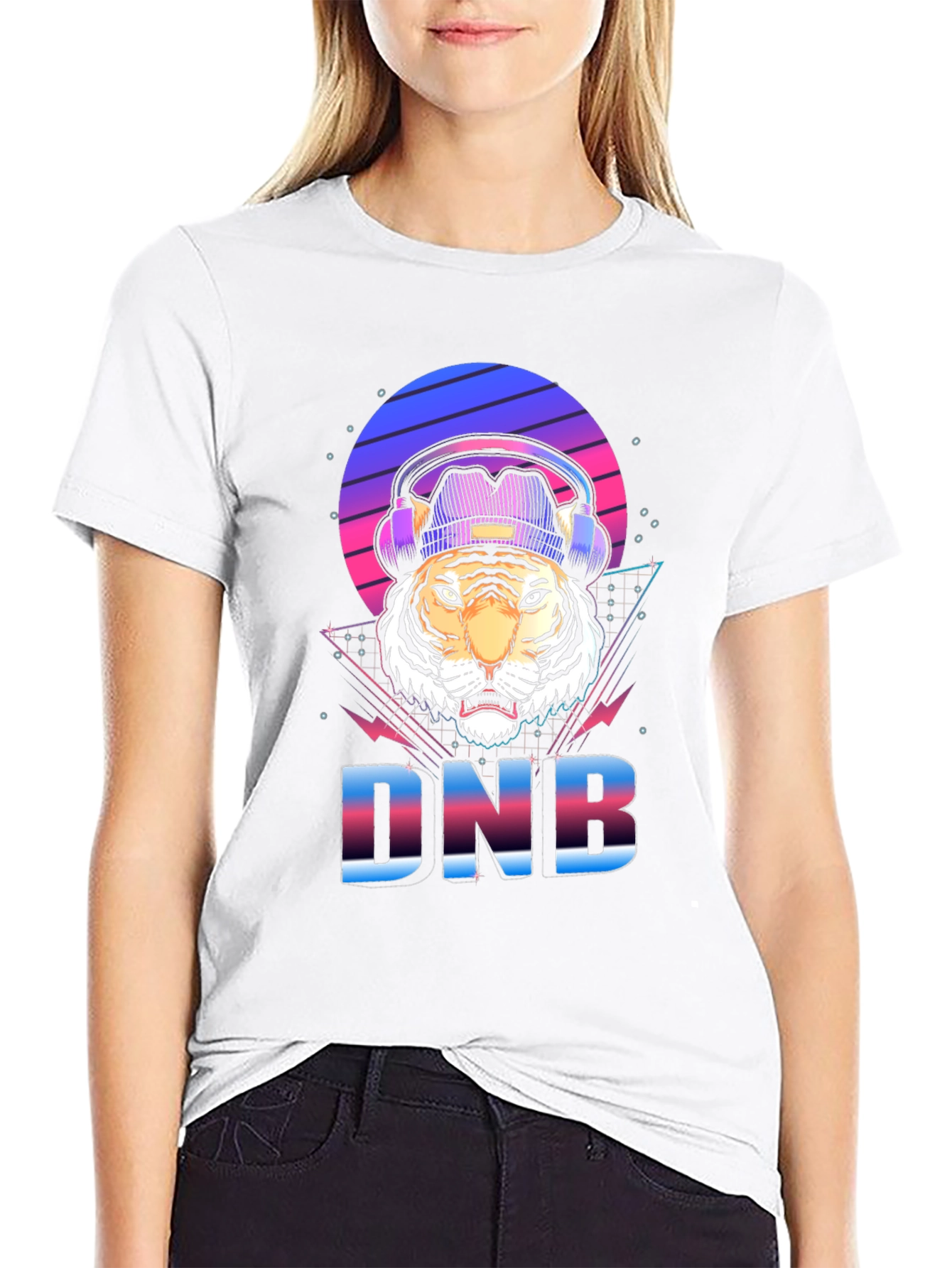 DNB Tiger Graphic T-Shirt EDM Rave Style