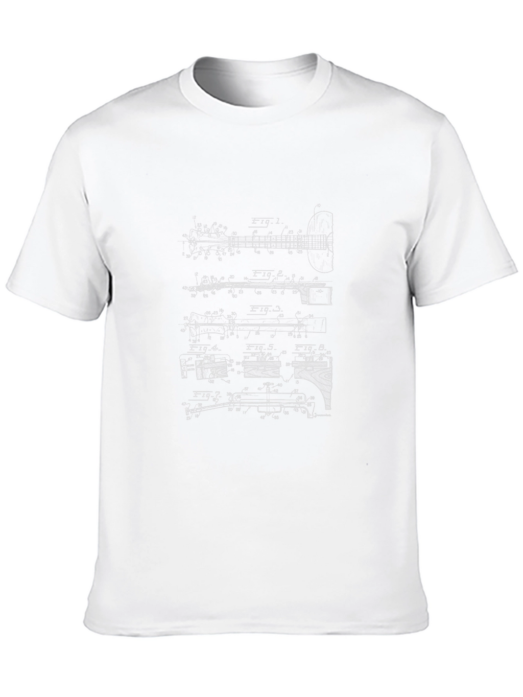 Guitar Blueprint Black T-Shirt