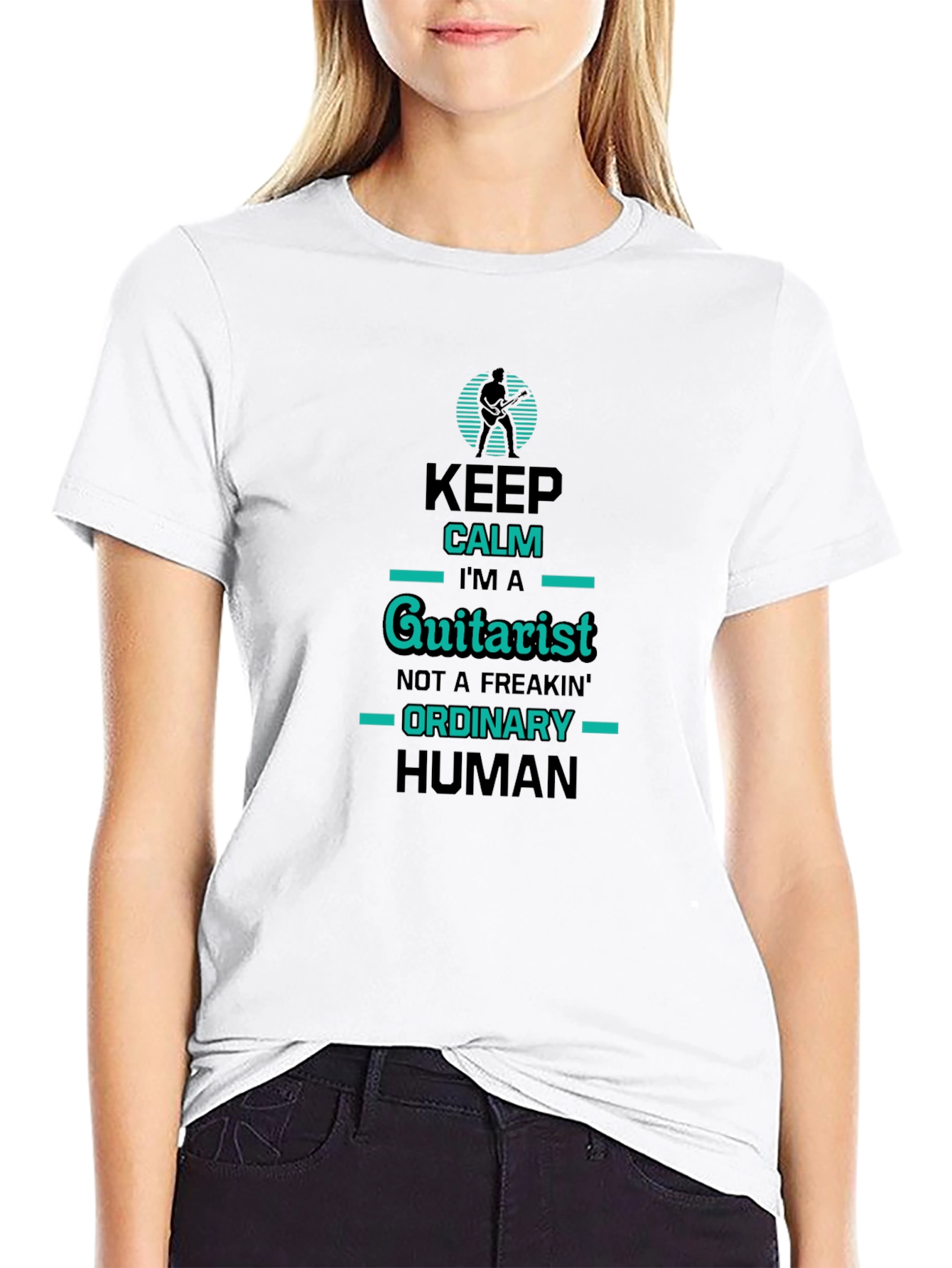 Keep Calm Guitarist T-Shirt - Black Graphic Tee