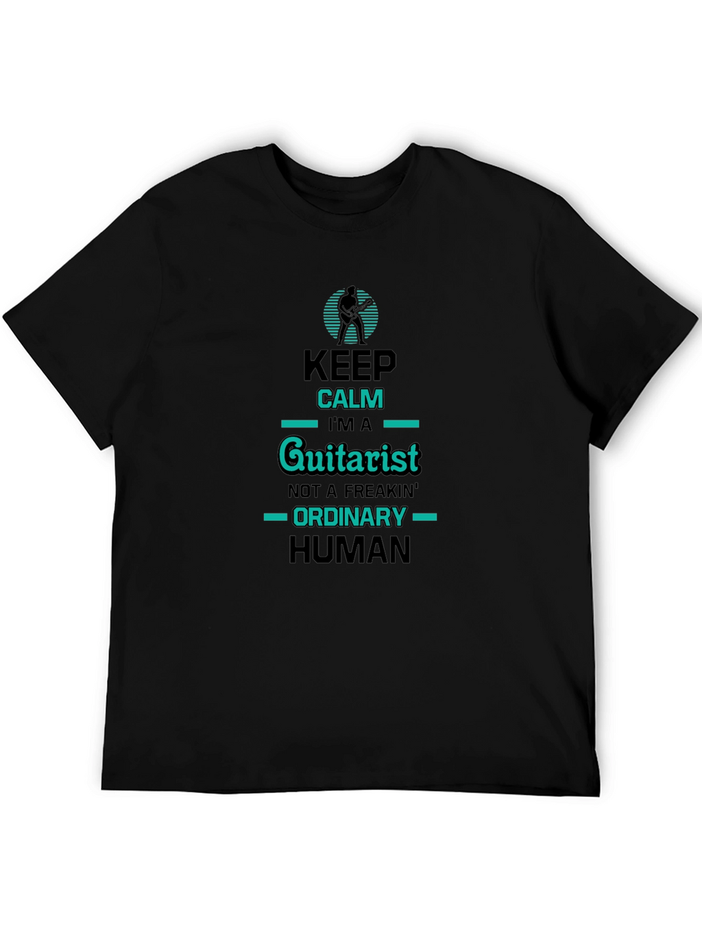 Keep Calm Guitarist T-Shirt - Black Graphic Tee