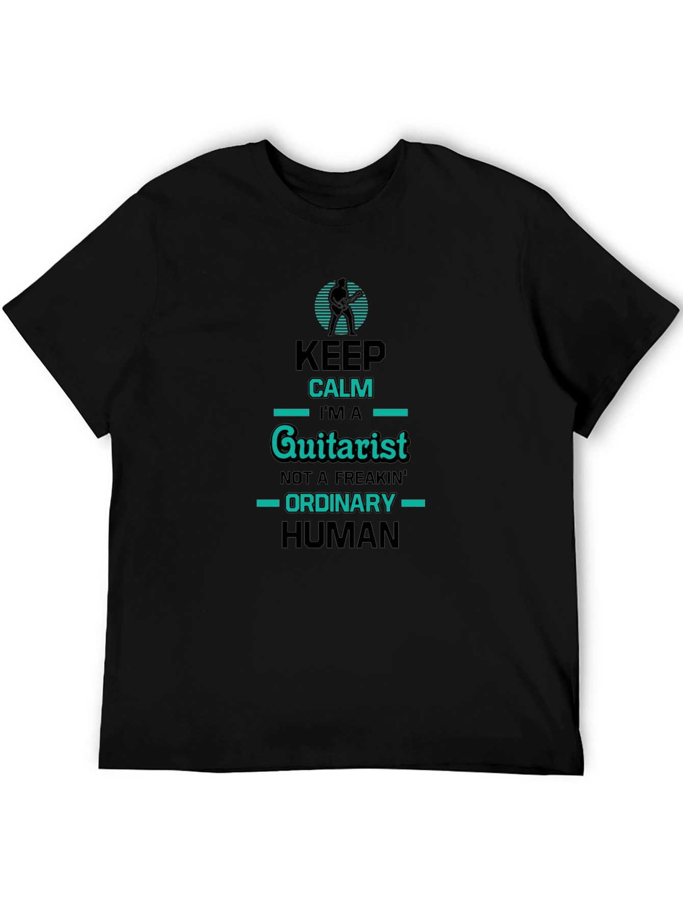 Keep Calm Guitarist T-Shirt - Black Graphic Tee