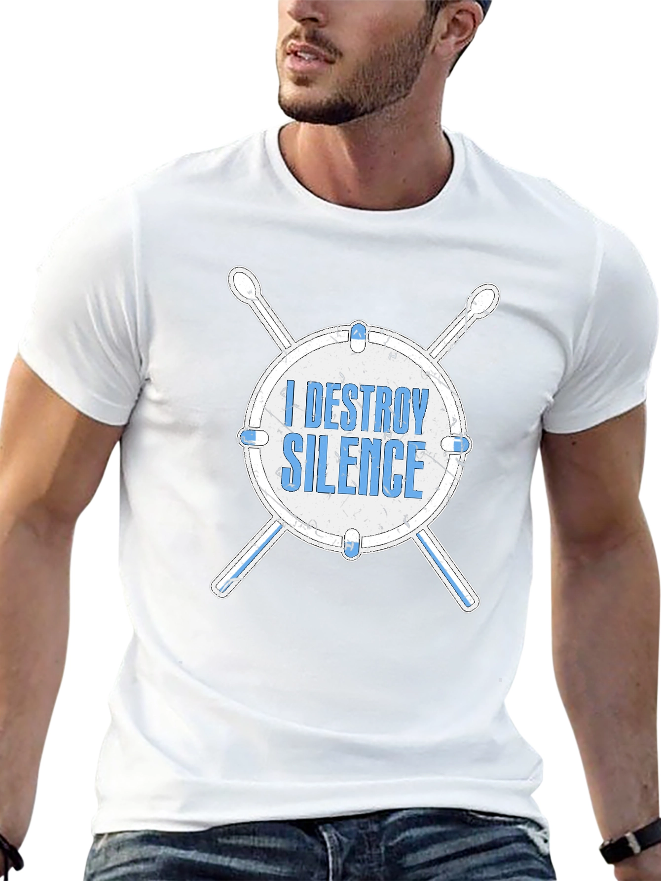 I Destroy Silence Drum T-Shirt
