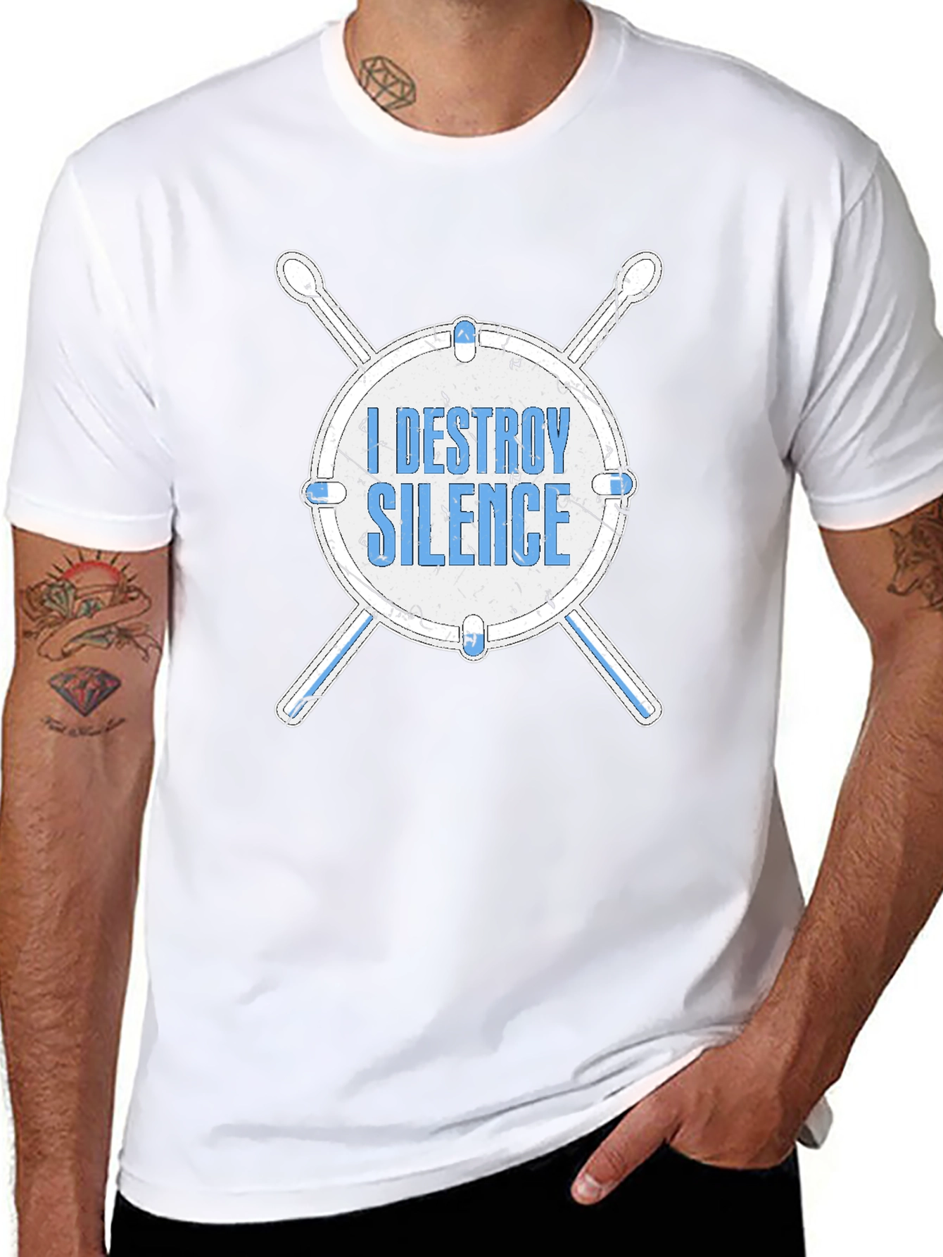 I Destroy Silence Drum T-Shirt
