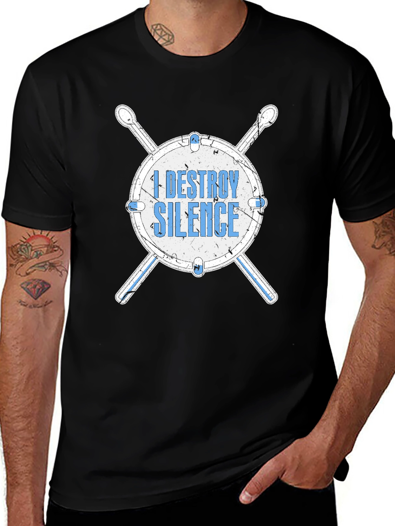 I Destroy Silence Drum T-Shirt