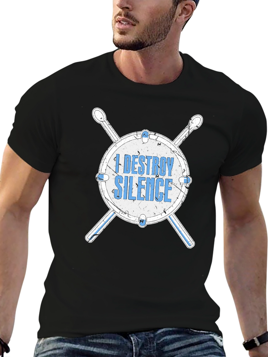 I Destroy Silence Drum T-Shirt