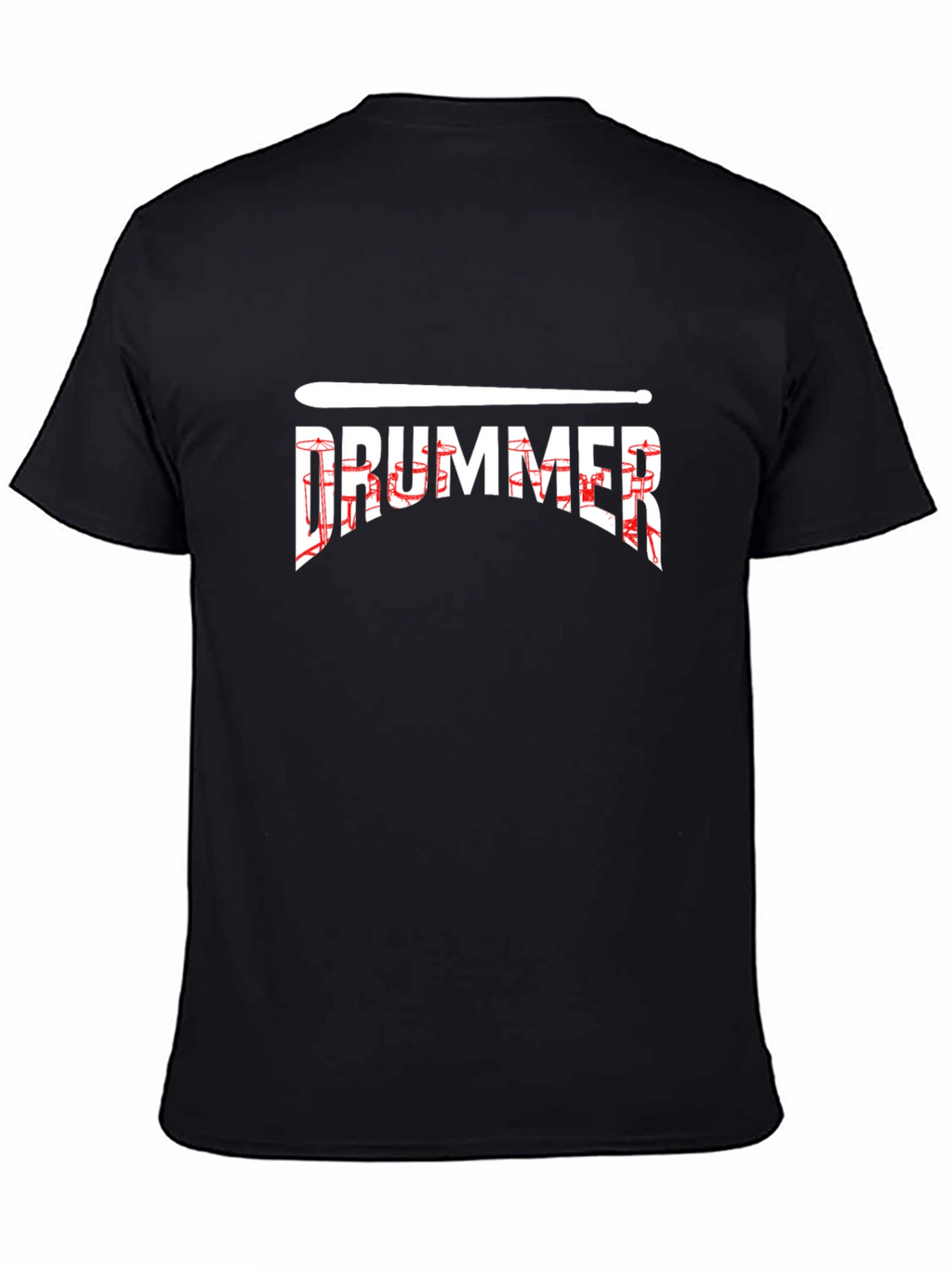 Drummer Graphic Tee - Black Cotton T-Shirt