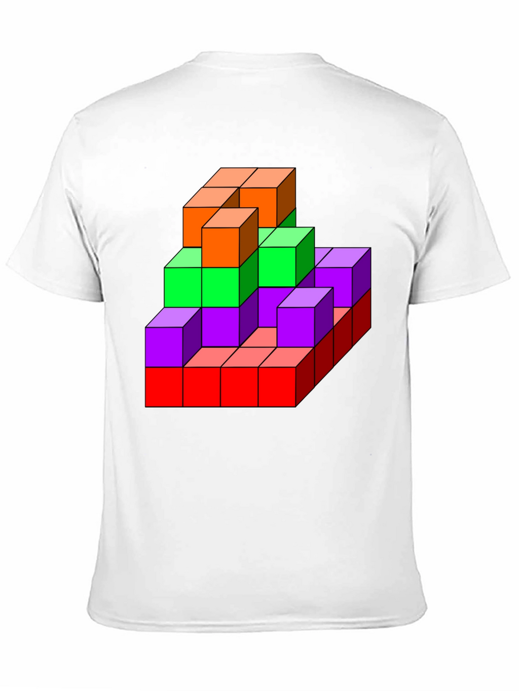 3D Colorful Cube T-Shirt