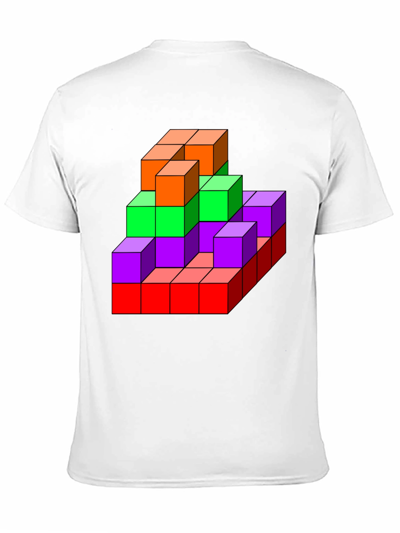 3D Colorful Cube T-Shirt