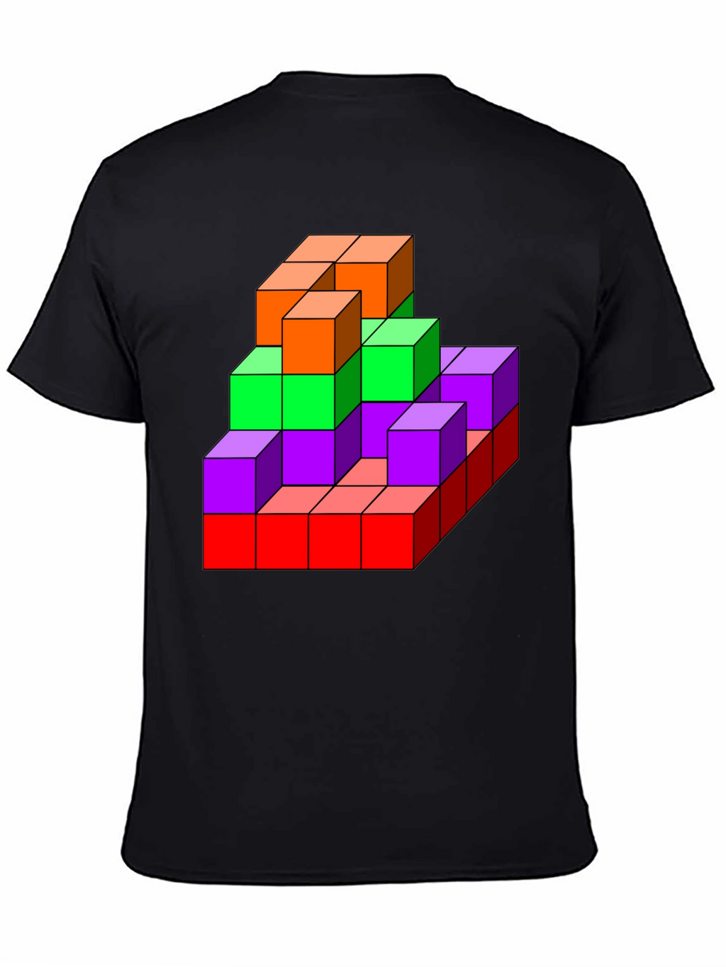 3D Colorful Cube T-Shirt