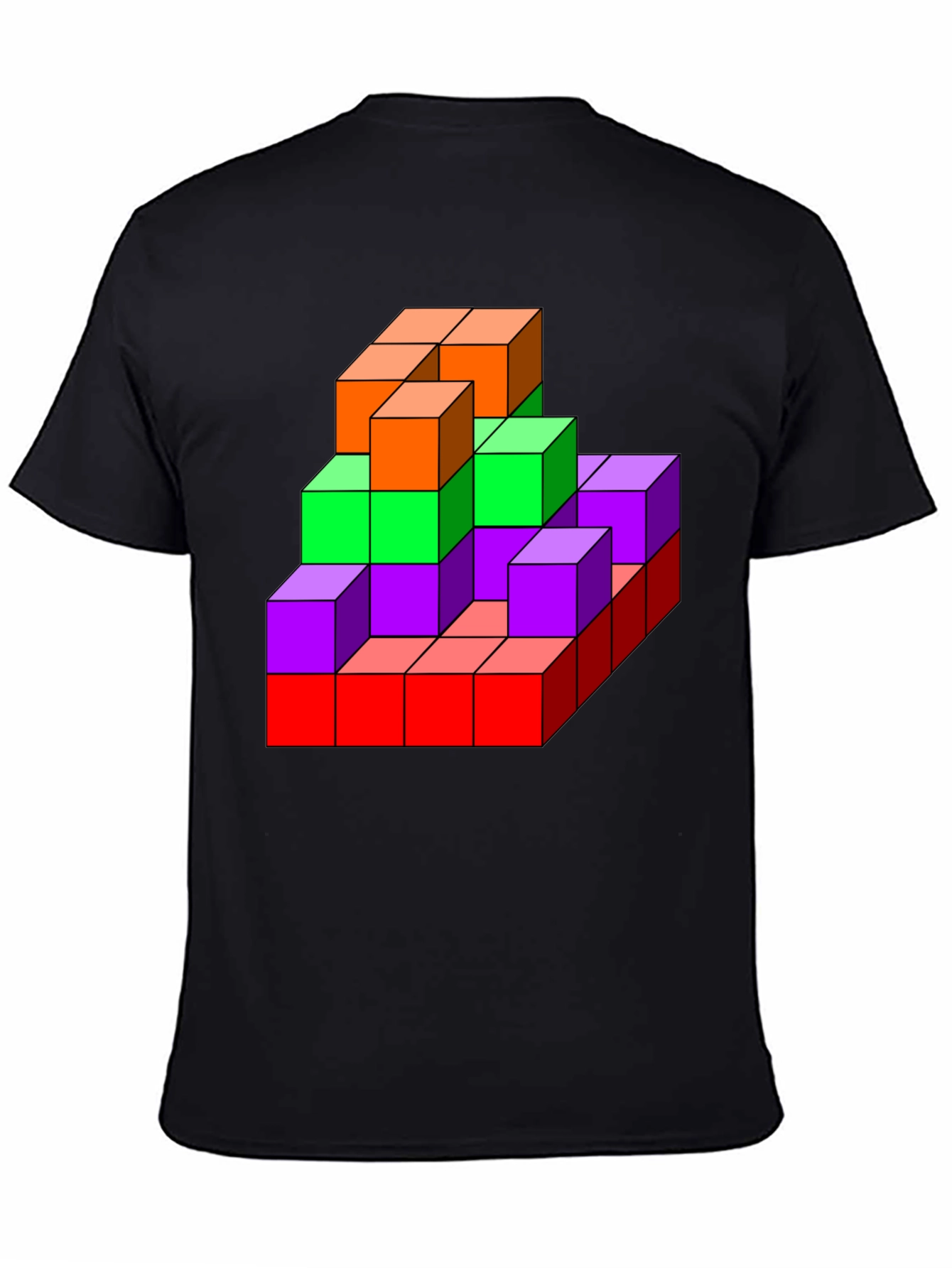 3D Colorful Cube T-Shirt