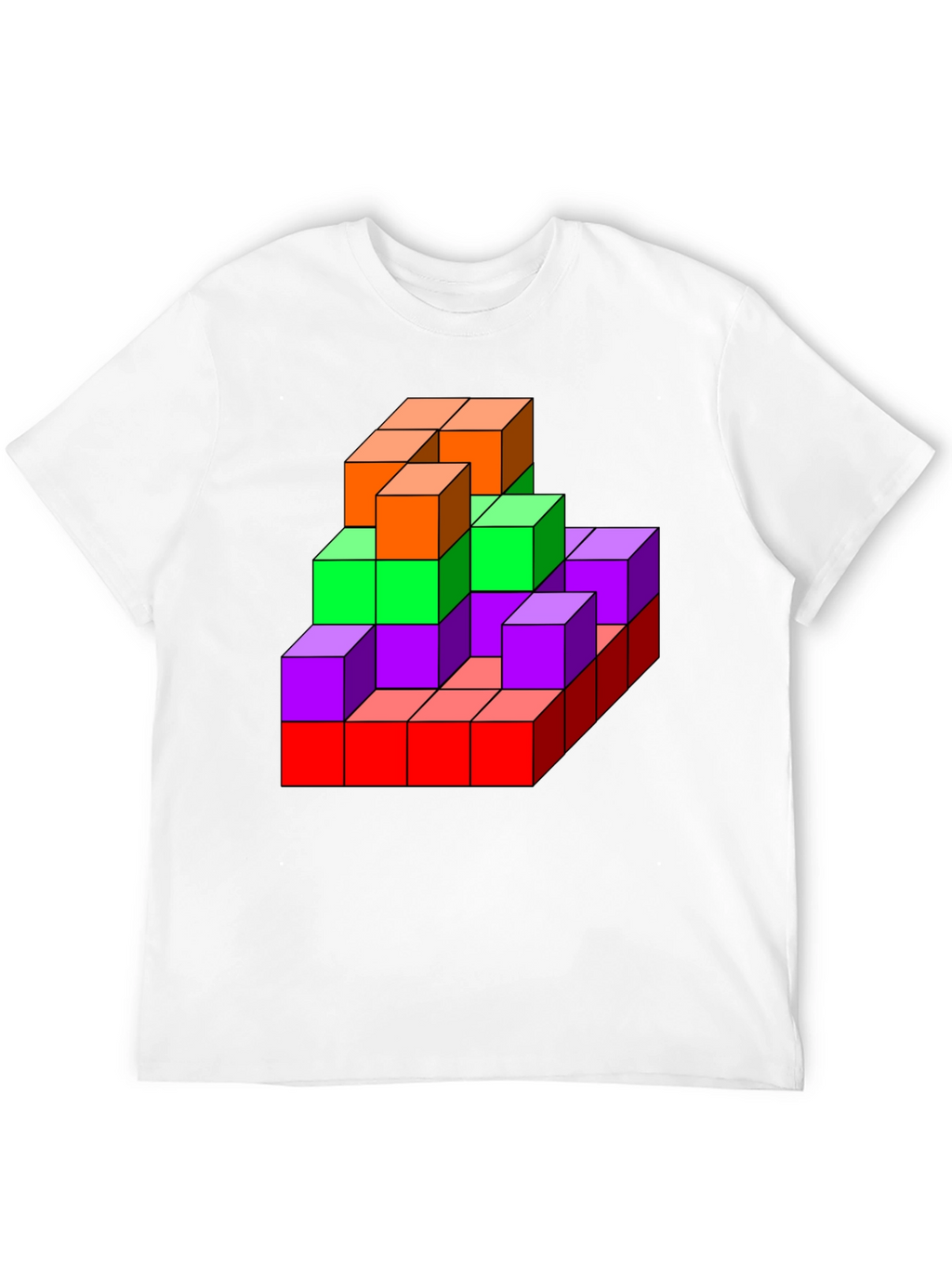 3D Colorful Cube T-Shirt
