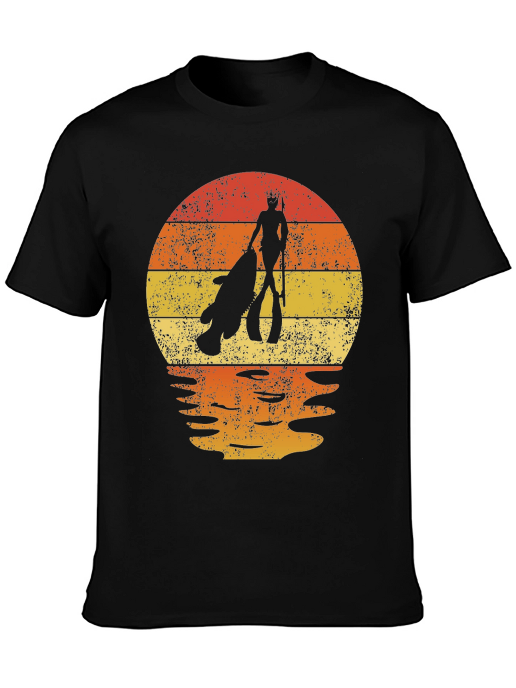 Spearfishing Sunset Graphic Tee - Dive in Style!