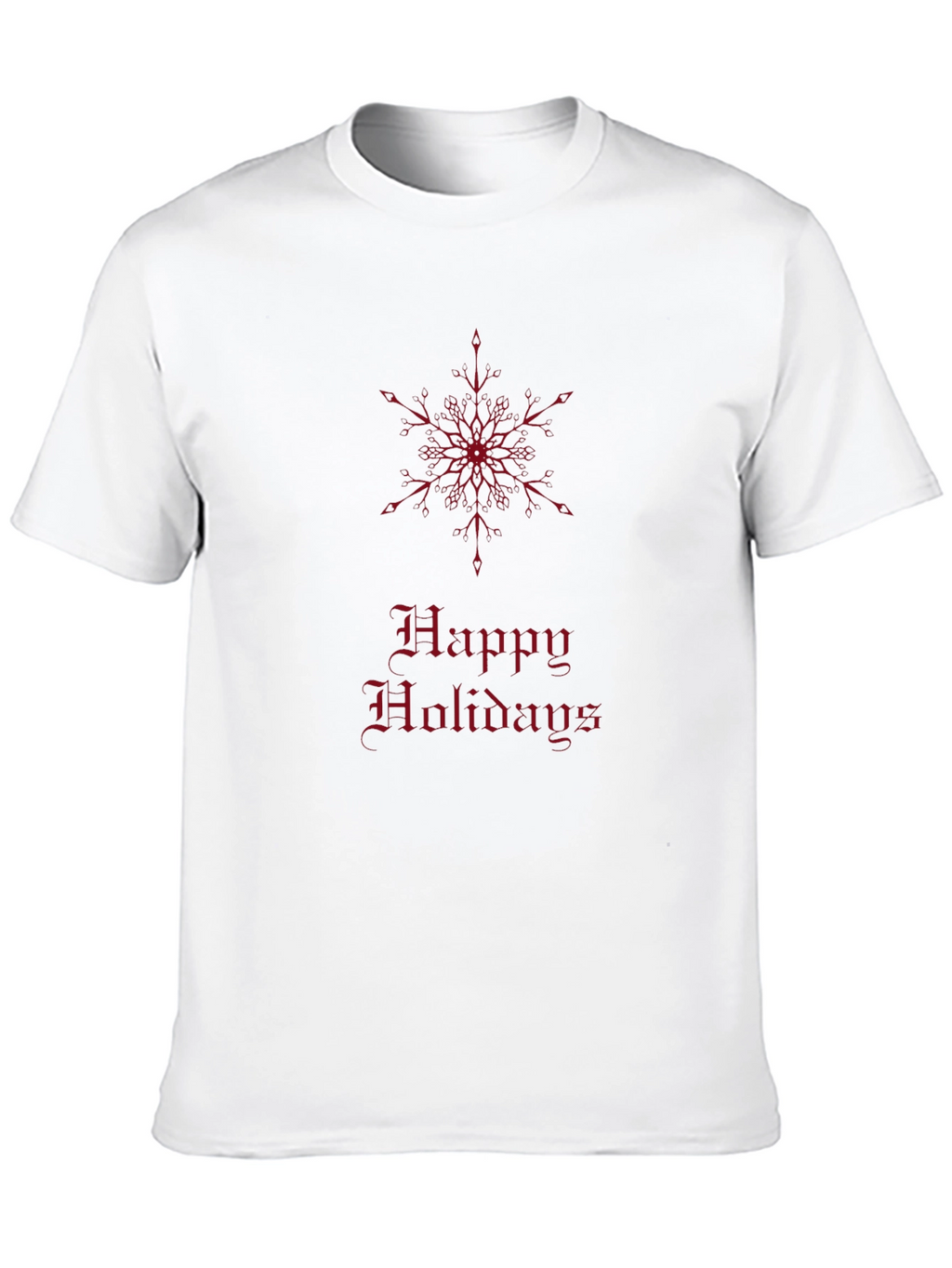 Happy Holidays Snowflake Graphic T-Shirt - Black