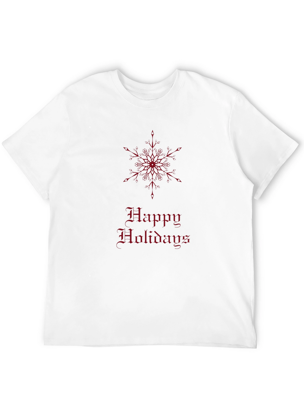 Happy Holidays Snowflake Graphic T-Shirt - Black
