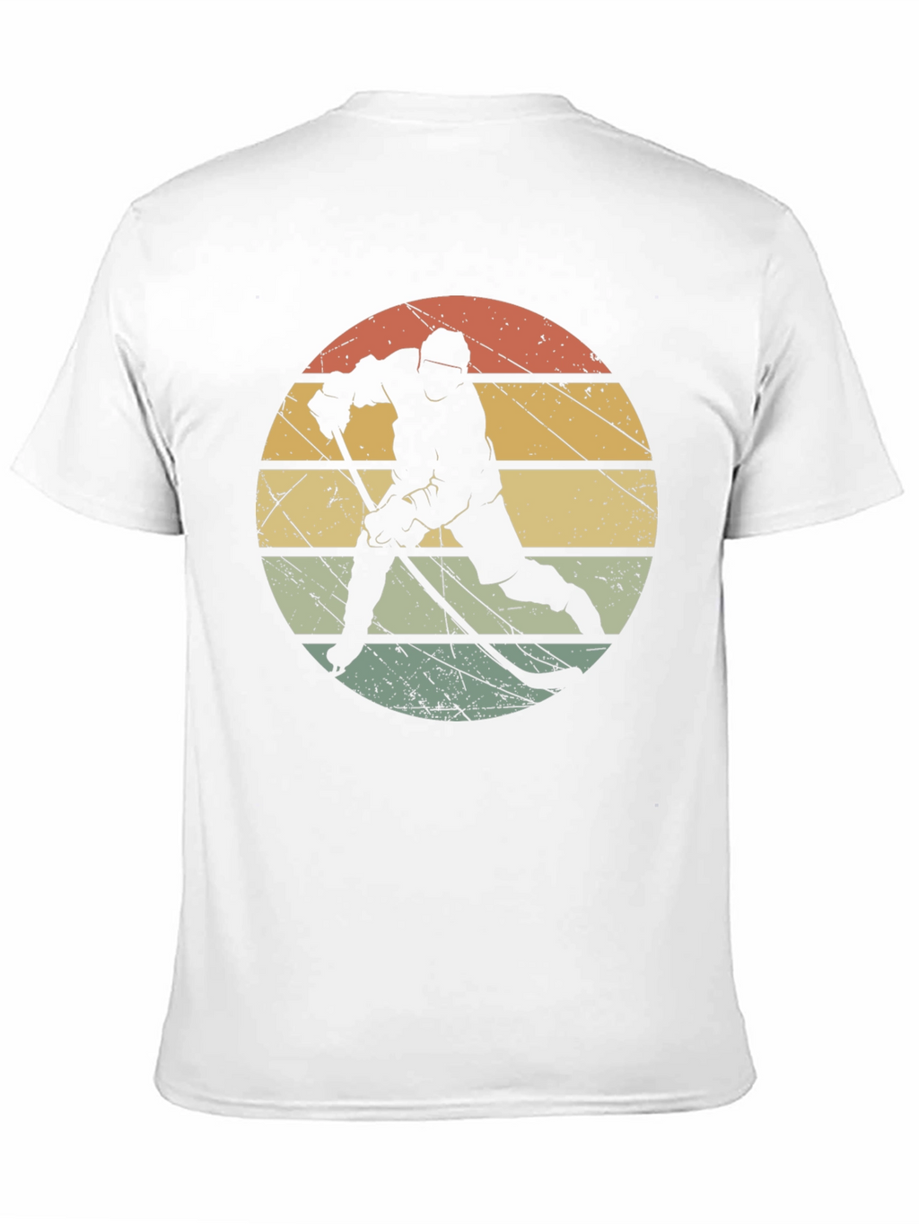 Retro Hockey Player Black T-Shirt