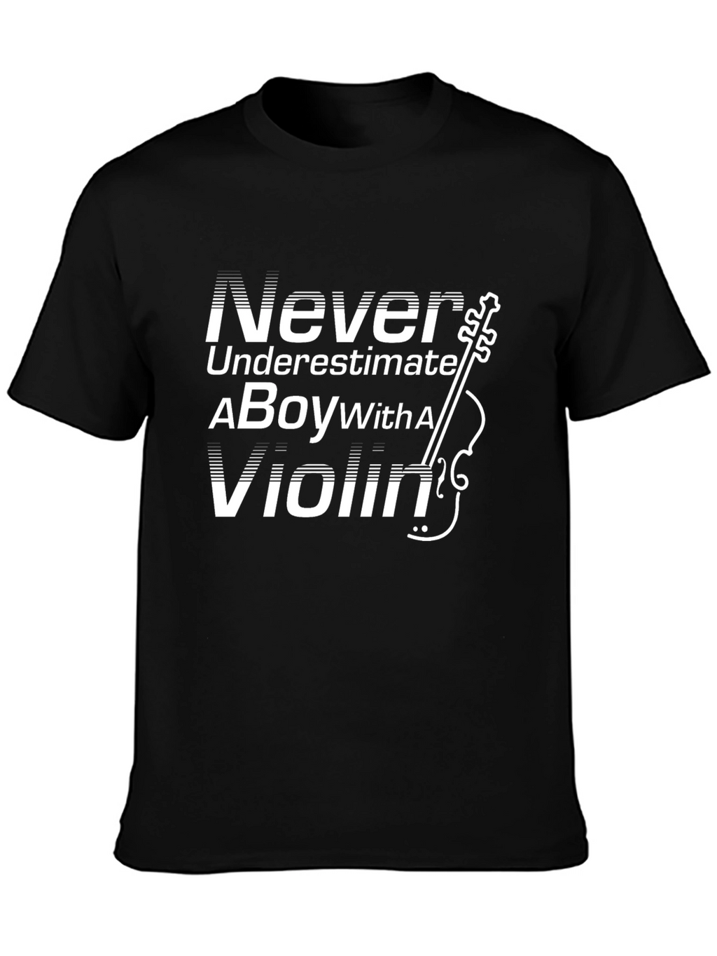 Never Underestimate a Boy with a Violin T-Shirt