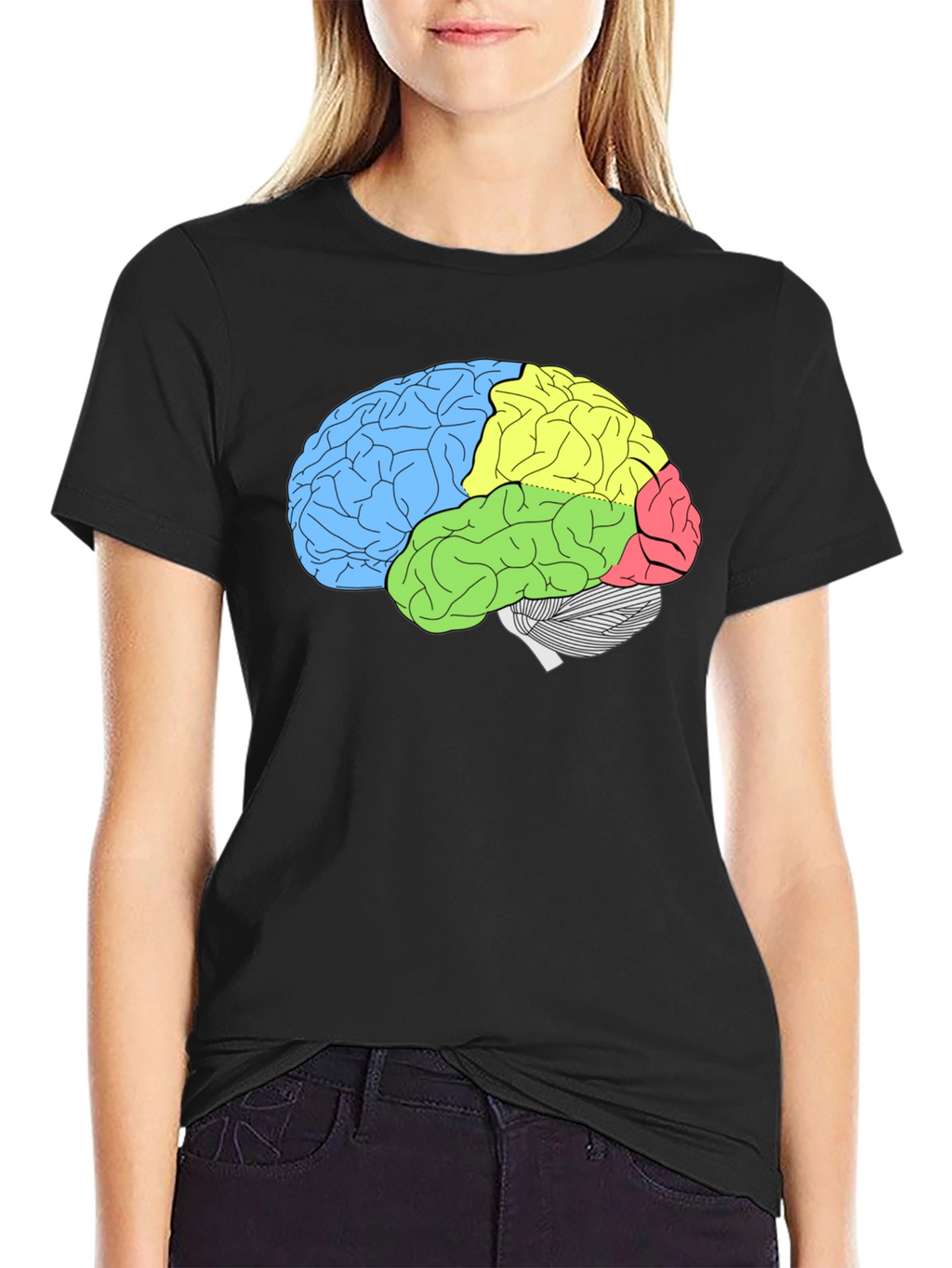 Brain Diagram T-Shirt - Smart & Stylish Anatomy Tee