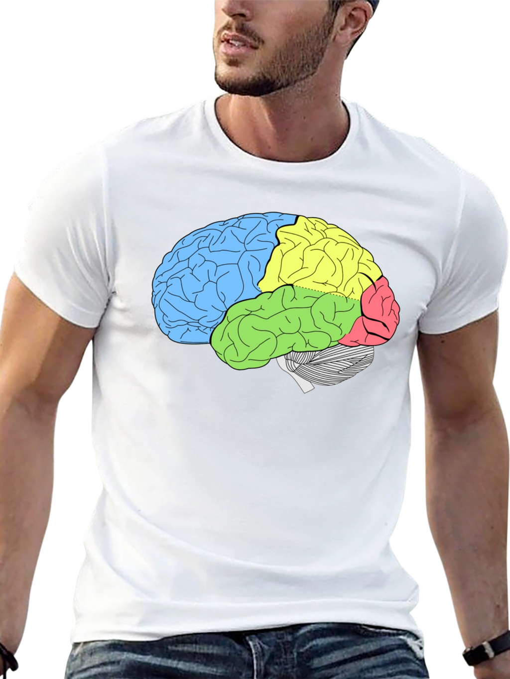 Brain Diagram T-Shirt - Smart & Stylish Anatomy Tee