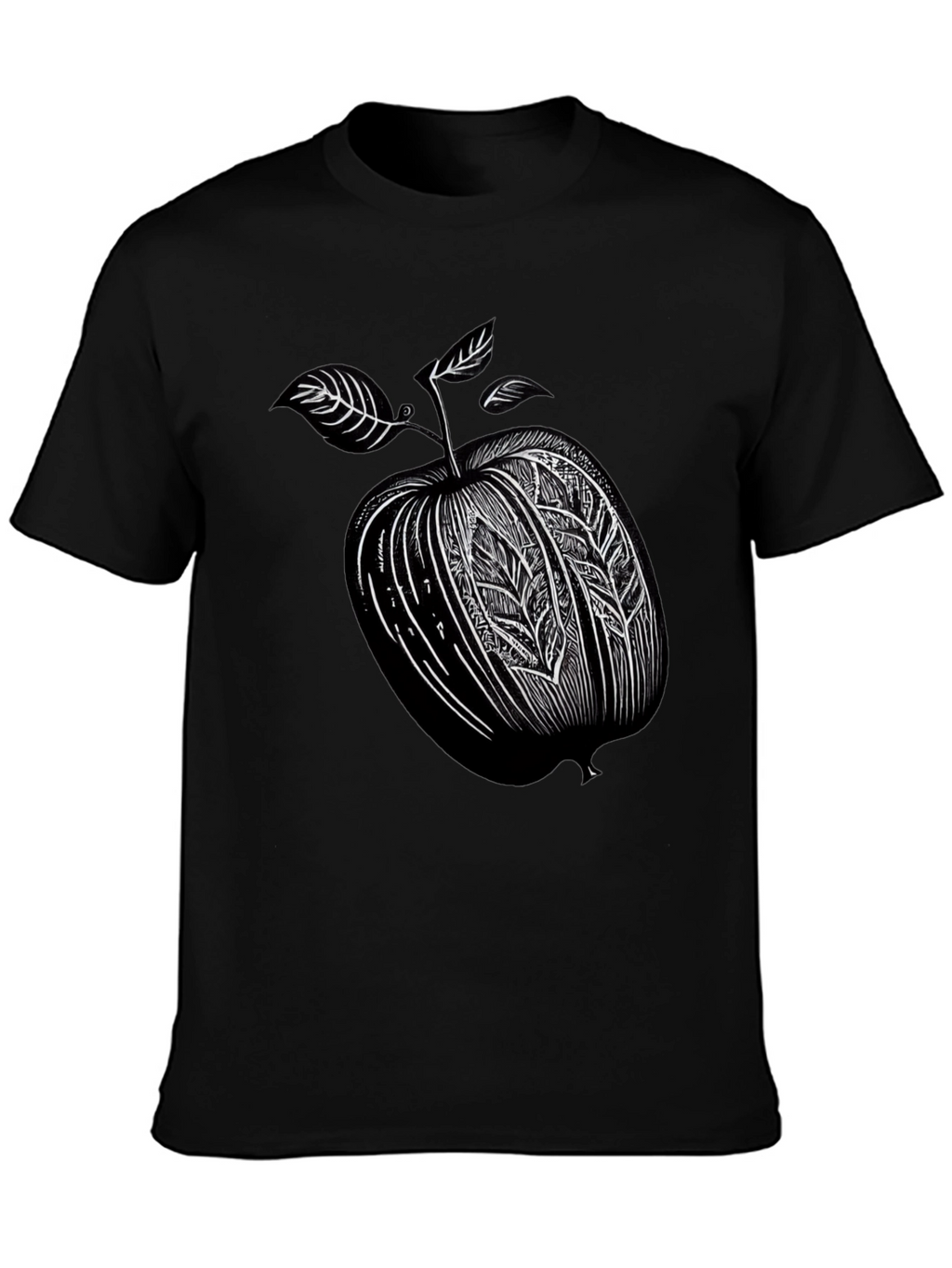 Stylized Apple Graphic T-Shirt
