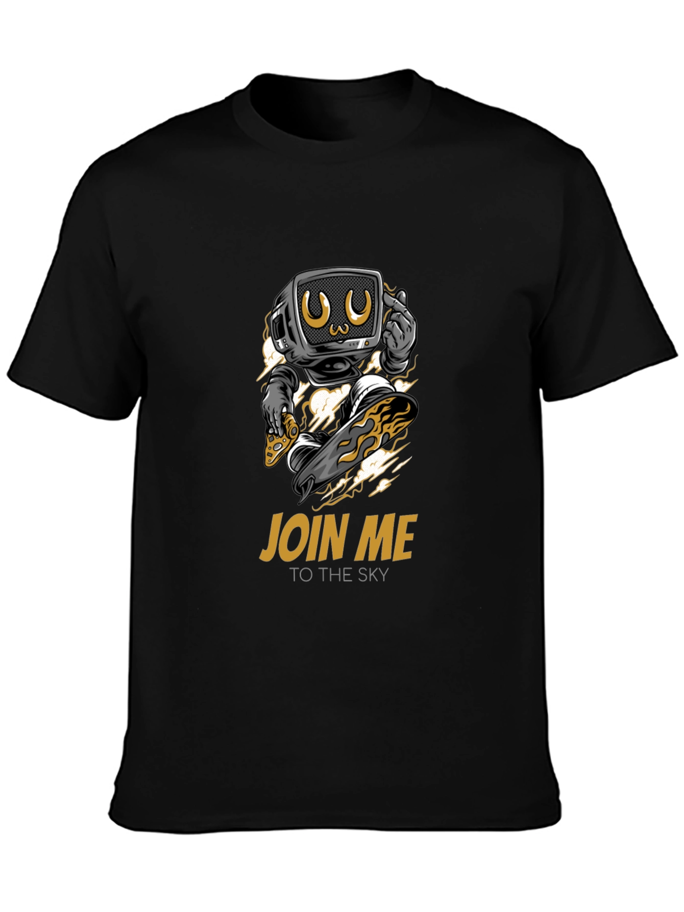Skateboarding TV Head Graphic T-Shirt