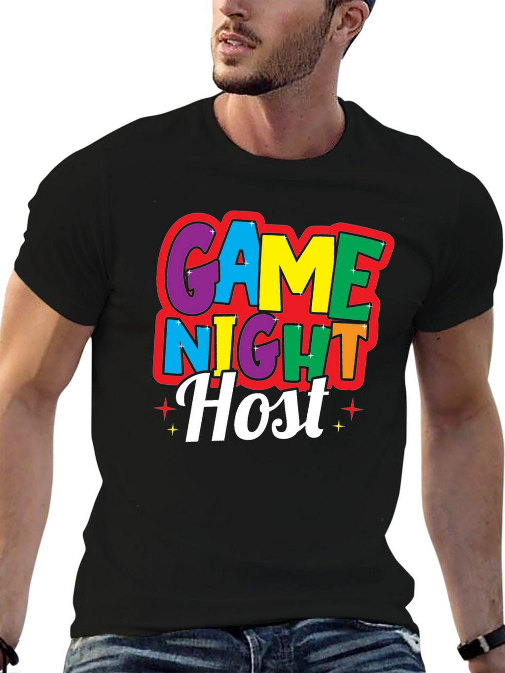 Game Night Host Black T-Shirt
