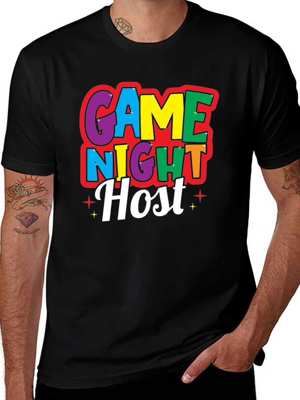 Game Night Host Black T-Shirt