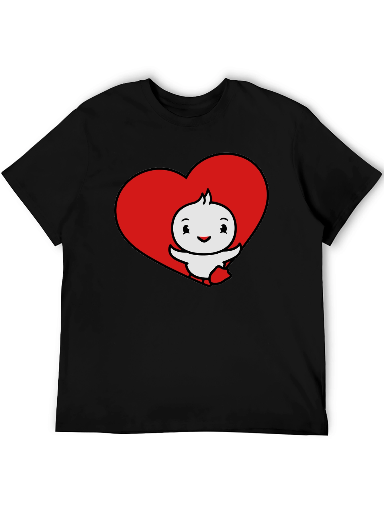 Cute Cartoon Heart Graphic T-Shirt