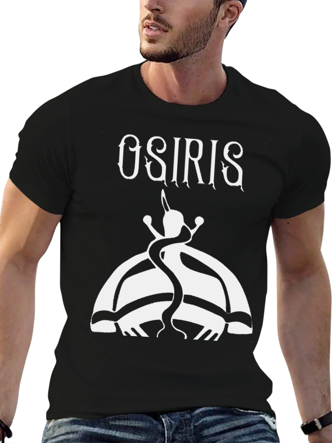 Osiris Graphic Tee - Black Cotton T-Shirt