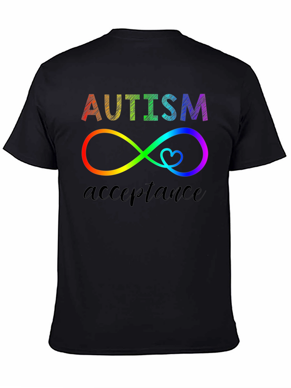 Autism Acceptance Infinity Heart Graphic Tee