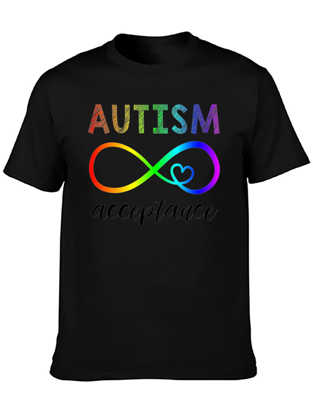 Autism Acceptance Infinity Heart Graphic Tee