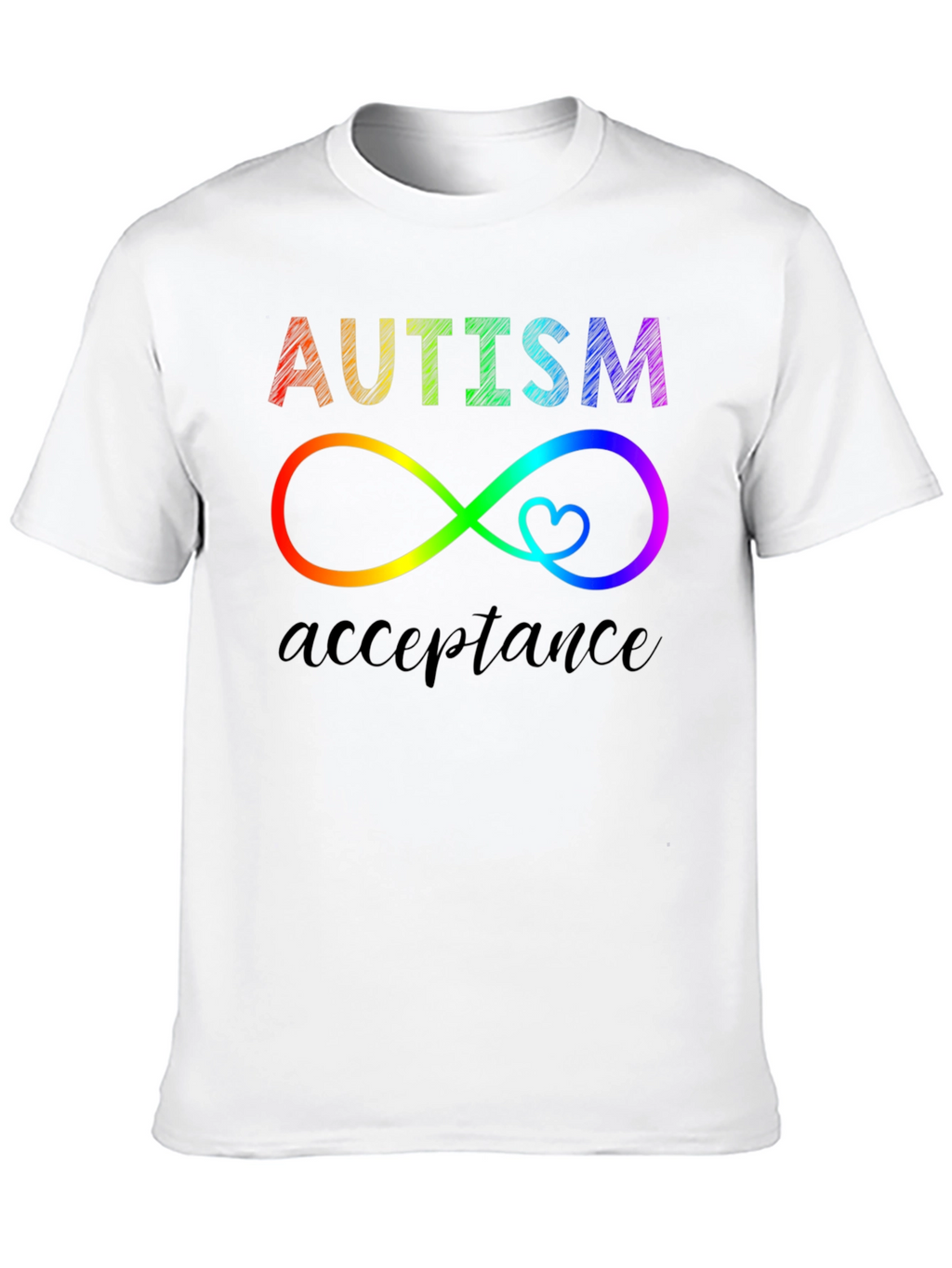 Autism Acceptance Infinity Heart Graphic Tee