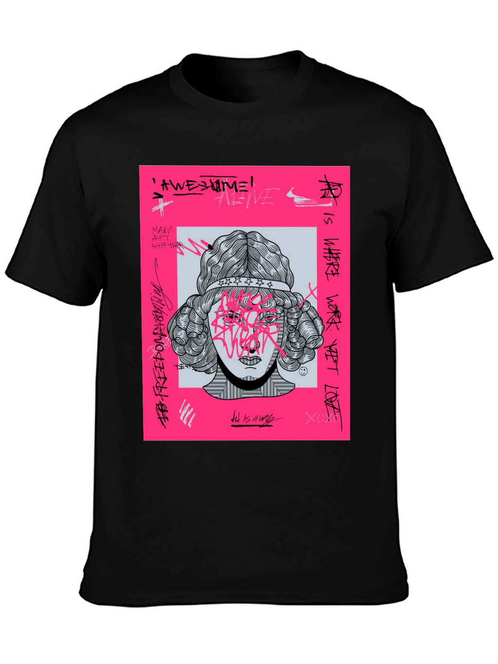 Edgy Graphic Print T-Shirt