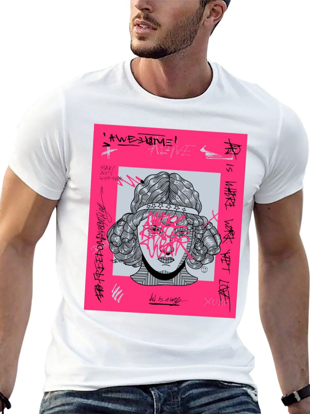 Edgy Graphic Print T-Shirt