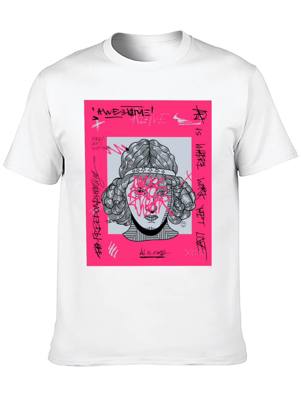 Edgy Graphic Print T-Shirt