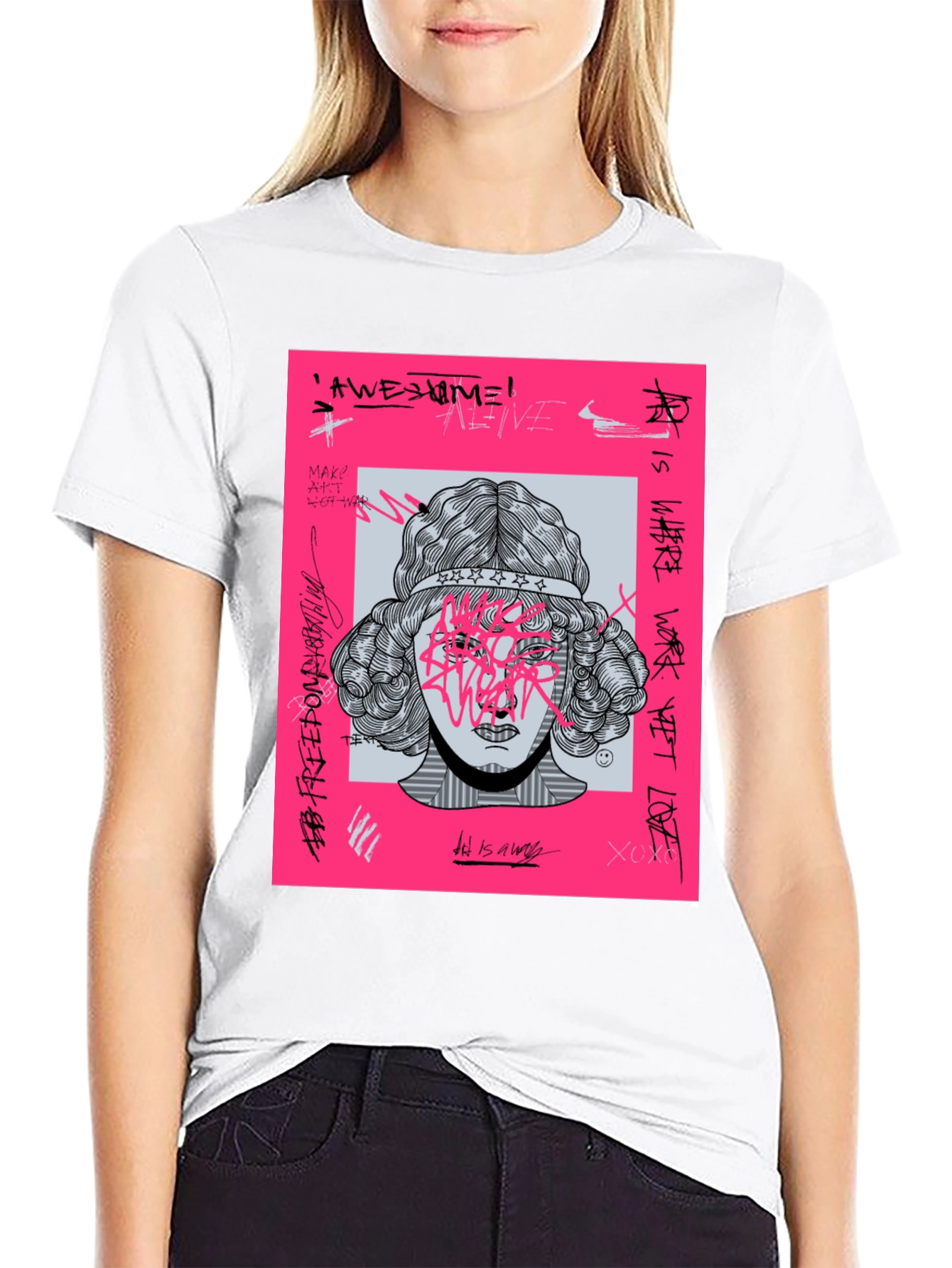 Edgy Graphic Print T-Shirt