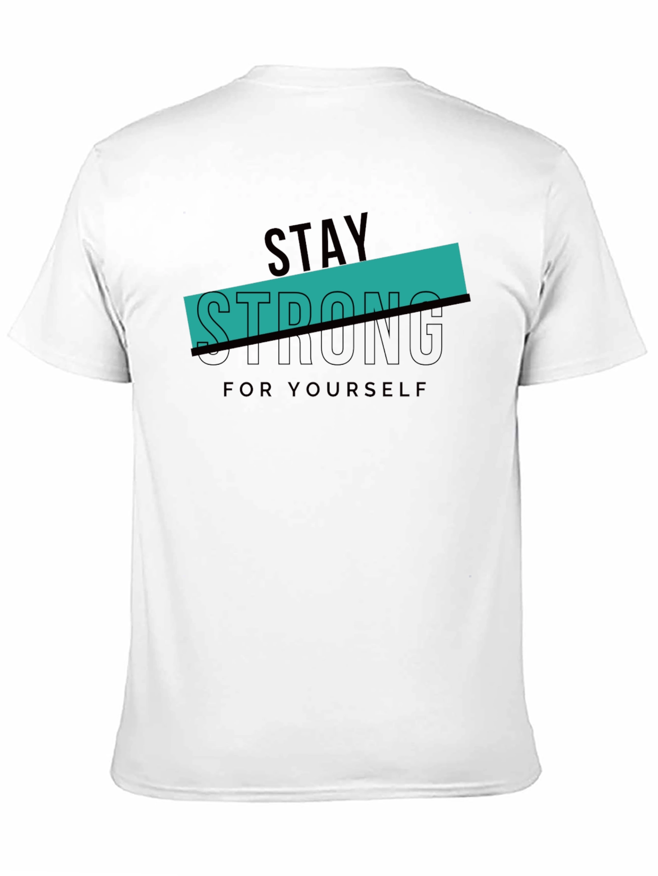 Stay Strong Graphic Tee - Black Casual T-Shirt