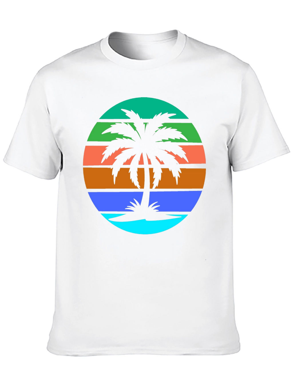 Retro Palm Tree Graphic Tee - Summer Vibes
